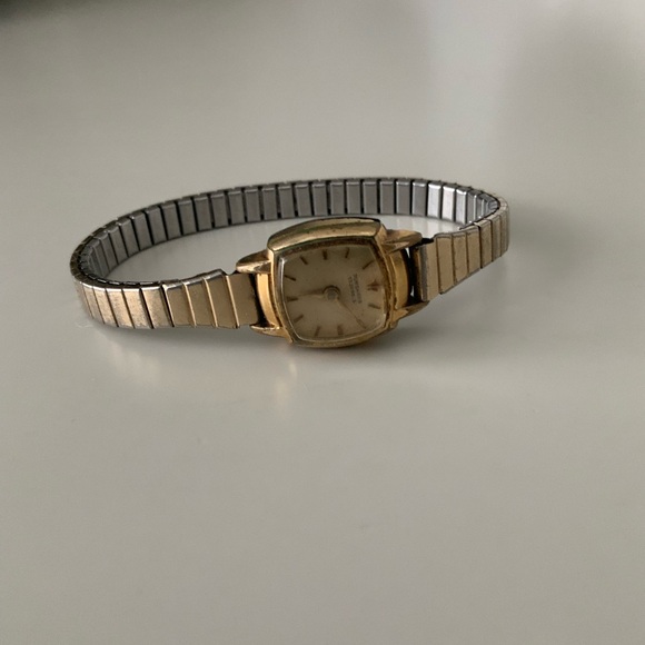 Vintage Gold & Silver Expansion Stretchy Band Wrist Watch Unisex Adult Unique - Picture 10 of 16